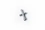 A silver-coloured metal cross wrench tool for RC nuts, featuring four different socket sizes on a white background.