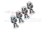 GPM Silver Aluminium 24mm Wheel Hexes & Locks Set MAKX010A-S