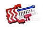 GPM Red Aluminium X-Maxx Servo Adaptor Mount w/ Blue Tie Rod & 25T Servo Horn TXM024N-R