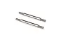 Two stainless steel threaded linkage rods for RC vehicles, shown against a plain white background.