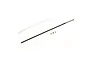 A Pro Boat flex shaft and liner set including a long braided metal shaft, a white plastic liner tube, and three small metal hardware pieces.
