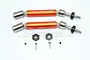GPM Orange Aluminium Rear CVD Driveshafts 2Pcs w/ Steel Hexes SSLA1277RHA-OR
