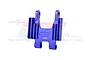 A blue anodized aluminium RC part by GPM Racing, featuring a machined design with vertical fins and mounting holes.