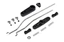 Maverick RC servo horn and throttle linkage set including metal rods, plastic horns, springs, and collars.