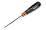 HPI Racing Pro-Series hex driver with a black handle and orange anodized aluminium collar on a white background.