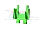 A bright green anodized aluminium RC motorcycle part, specifically a faucet seat support, featuring GPM branding and 7075 alloy marking.