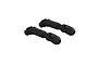 Two black ARRMA rear CVD slider driveshafts for RC vehicles shown against a white background.