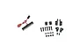 Pro-Line 2 inch ultra-slim straight LED light bar kit including the light unit with wiring and various mounting brackets, screws, and nuts.