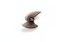A single two-blade propeller for an RC boat, featuring a translucent dark grey plastic blade and a brass threaded hub insert.