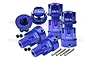 GPM Blue Aluminium 17mm (+20mm) Wheel Hex Adapters Set SCX6010+20MM-B