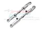 Two silver GPM Racing aluminium rear camber links for RC cars, featuring adjustable turnbuckle design and 7075 alloy markings.