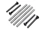 A set of HPI Racing hinge pins and threaded screws for the RS4 Sport 3 RC car, featuring various lengths of silver and black metal components.