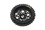 Losi 1/4 Black Dunlop MX53 ProMoto-MX Rear Tyre On Spoked Rim LOS46005