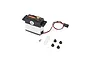 Spektrum S620PM standard metal geared servo with black and silver casing, including a servo horn, mounting screw, and rubber grommets.