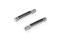 Two XRAY HD shock shafts made of polished metal, shown against a plain white background.