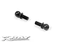 Two black metal ball end studs for RC cars, shown against a white background with the XRAY logo in the corner.