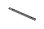 A thin, rectangular carbon fibre plate with five pre-drilled holes, shown from an angled perspective against a white background.