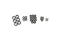 A collection of various sized metal ball bearings with rubber seals arranged in groups on a white background.