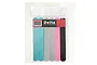 A pack of six Delta assorted flex sanding pads in various colours including blue, grey, pink, and black, sealed in clear plastic packaging.