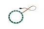 An E-Flite 80mm Afterburner LED ring featuring a circular green circuit board populated with multiple white surface-mount LEDs and a multi-colored wire harness.