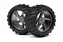 Maverick 1/18 Monster Truck Tyres on Grey Rims - Glued Wheels 2Pcs MV28055