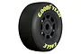 A single Pro-Line 1/7 scale Goodyear NASCAR slick tyre mounted on a black multi-spoke rim against a white background.