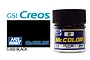 A bottle of Mr. Color Black Gloss paint, showing the GSI Creos logo and product label against a white background.