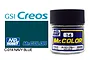Mr. Color Navy Blue semi-gloss acrylic paint in a 10ml glass jar with a black cap, alongside the GSI Creos and Mr. Color brand logos.