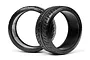 Two black HPI Racing 1.9 inch T-Drift Potenza RE-01R RC car tyres featuring tread patterns and Bridgestone branding on the sidewalls.