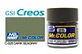 A 10ml jar of Mr. Hobby Mr. Color C-25 Dark Sea Grey semi-gloss acrylic paint, shown with a color swatch and branding.