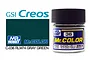 A 10ml jar of Mr. Hobby Mr. Color RLM74 Gray Green semi-gloss acrylic paint, shown with a color swatch and branding.