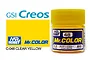 A 10ml jar of Mr. Hobby Mr. Color Clear Yellow gloss acrylic paint, showing the yellow cap and label with product number 48.