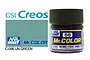 A 10ml jar of Mr. Color IJN Grey Green (Nakajima) semi-gloss acrylic paint, showing the blue and yellow label with the number 56.