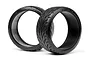 Two black HPI Racing 1.9 inch drift tyres with Dunlop Direzza Sport Z1 tread patterns, shown against a white background.