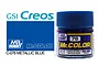 A 10ml jar of Mr. Hobby Mr. Color Metallic Blue paint, SKU C76, shown with its label and branding.