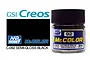 A 10ml jar of Mr. Hobby Mr. Color Semi-Gloss Black paint (C92) shown next to its branding and product name text.