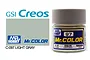 A 10ml jar of Mr. Hobby Mr. Color Light Gray gloss paint with a grey cap and a blue and yellow label.