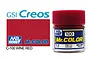 A 10ml jar of Mr. Color Wine Red gloss acrylic paint by Mr. Hobby, featuring a red cap and a label with the product name and code C-100.