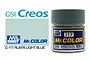 A bottle of Mr. Color RLM76 Light Blue semi-gloss acrylic paint, showing the label and a color swatch.