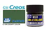 Mr. Color C-126 Cockpit Color (Mitsubishi) semi-gloss paint in a 10ml glass jar with a black cap, featuring a blue and yellow label.