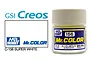 A bottle of Mr. Color Super White IV gloss acrylic paint, showing the product label with the number 156 and GSI Creos branding.
