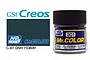 Mr. Color C-301 Gray FS36081 semi-gloss acrylic paint in a 10ml glass jar with a black cap, shown alongside a color swatch and branding.
