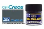 A 10ml jar of Mr. Color Dark Sea Grey BS381/C638 semi-gloss acrylic paint, showing the brand logo and product details.