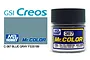 A bottle of Mr. Color Blue Grey FS35189 acrylic paint, showing the brand logo and color swatch.