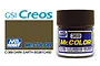 A 10ml bottle of Mr. Color Dark Earth acrylic paint, showing the brown paint colour swatch and the product label with text C-369.