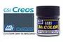 A 10ml glass jar of Mr. Color Dark Gray Dunkel Grau model paint, showing the label with product number 513 and GSI Creos branding.