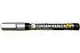 A Mr. Hobby Gundam Marker EX chrome silver paint marker with a metallic silver cap and body featuring Gundam branding.