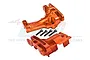 GPM Aluminium Front & Rear Upper Bulkhead Set - Orange XRT1213-OR
