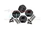 GPM Aluminium 12mm Clamp Wheel Hexes 4Pcs - Black XV2010-BK