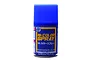 A can of Mr. Color Spray Gloss Blue acrylic paint by Mr. Hobby, featuring a blue cap and blue label with yellow text.